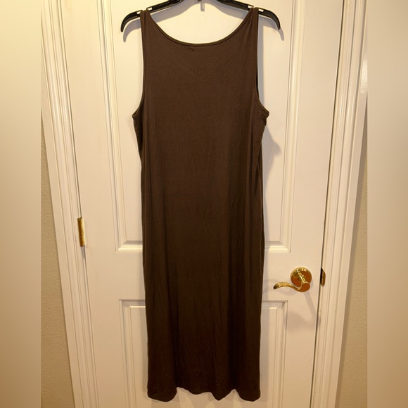 Mia Wear Chocolate Brown Sleeveless Maxi Dress. Size Medium. - Picture 2 of 5